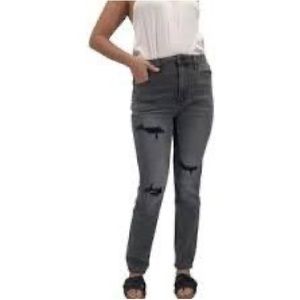(A55) Free People x Sandrine Rose Destroyed Rain Straight Leg Jeans, Size 26 NWT